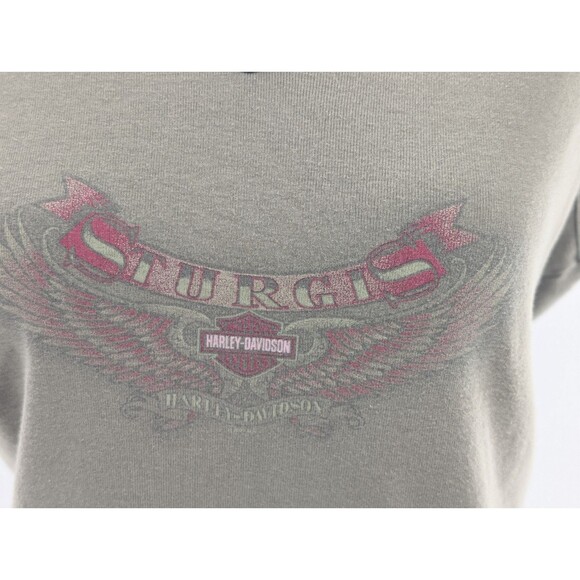 Harley-Davidson Sturgis Deadwood South Dakota Olive Green Tank Top Size Large - Picture 2 of 6